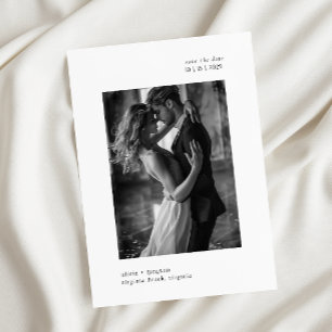 Reserve A Data Casamento de Fotografia Moderna Mínima