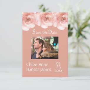 Reserve A Data Casamento de Fotografia Rosa Blush