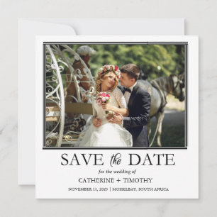 Reserve A Data Casamento de Fotografias Coloridas Modernas