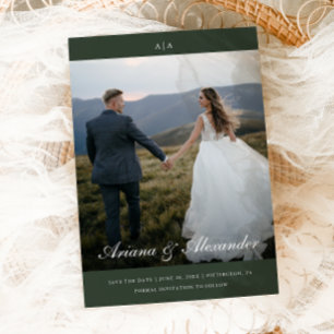 Reserve A Data Casamento de Fotografias com Script Elegante Cláss