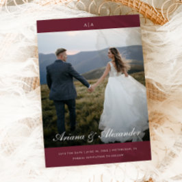 Reserve A Data Casamento de Fotografias com Script Elegante Cláss