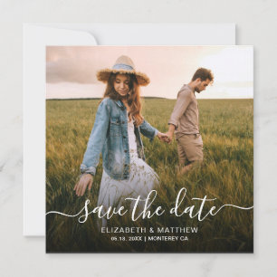 Reserve A Data Casamento de Fotografias com Script Moderno Minima