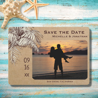 Reserve A Data Casamento de Fotografias de Palm Tree Beach Tropic