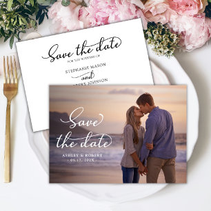 Reserve A Data Casamento de Fotografias de Script Elegante na mod