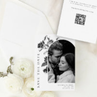 Casamento de Fotografias de Toile Floral Preto e B