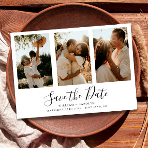 Reserve A Data Casamento de Fotografias Elegante Simples