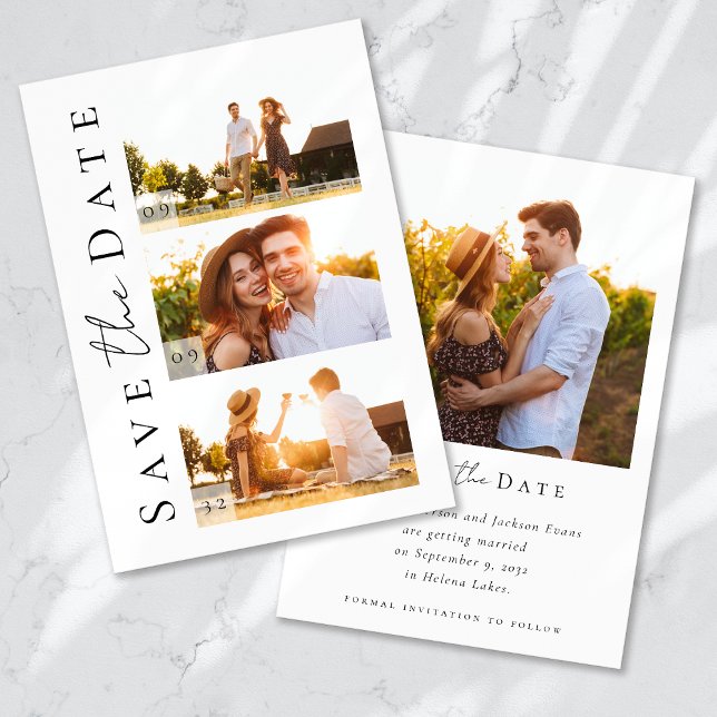 Reserve A Data Casamento de Fotografias Modernas com Script de Ca (Criador carregado)