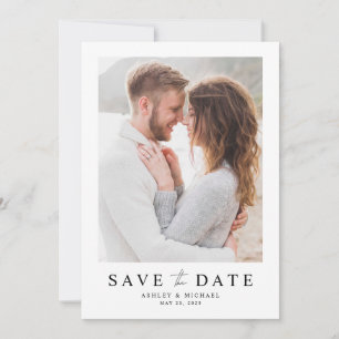 Reserve A Data Casamento de Fotografias Modernas com Script Elega