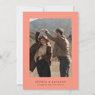 Reserve A Data Casamento de Fotografias Modernas do Coral Pop