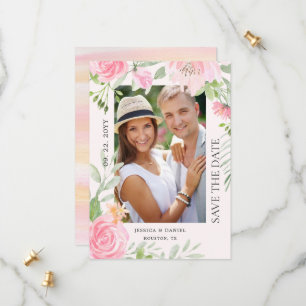 Reserve A Data Casamento de Fotografias Personalizadas Floral com