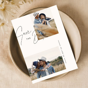 Reserve A Data Casamento de Fotografias Russas Modernas Preta e B