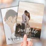 Reserve A Data Casamento de Fotografias Simples Elegante Moderno<br><div class="desc">Sua foto e salve os detalhes da data na frente e outra ou a mesma foto no verso. Use o link Personalizar mais e nossas ferramentas de edição para fazer alterações. Escolha a opção de impressão de alta definição para melhor qualidade de fotos e Matte para papel mais pesado. Parece...</div>