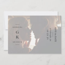 Casamento de Fotografias Simples em Monograma Negr