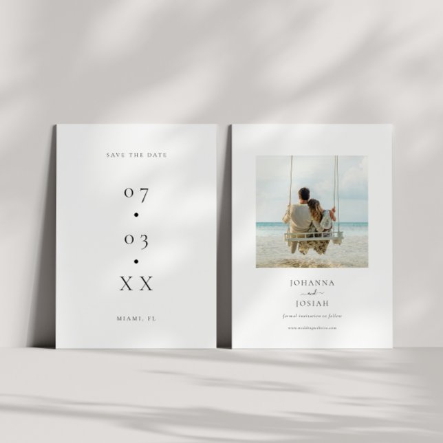 Reserve A Data Casamento de Fotografias Tropicais Mínimo (Criador carregado)