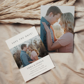 Reserve A Data Casamento de Fotos Branco 2 Minimalista e Moderno