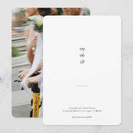 Reserve A Data Casamento de Fotos Branco e Preto Ultra Minimalist