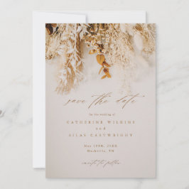 Reserve A Data Casamento de Fotos de Flores de Outono Boho