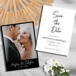 Reserve A Data Casamento de Fotos em Preto e Branco com Script Mi