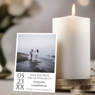 Reserve A Data Casamento de Fotos Simples Moderno e Minimalista