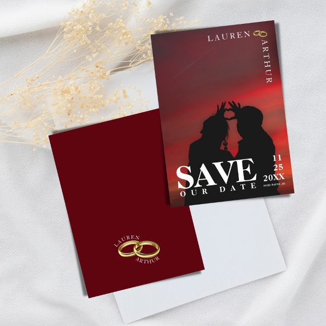 Reserve A Data Casamento de Fotos Ultra Mínimo Moderno em Chic (Criador carregado)