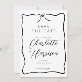 Reserve A Data Casamento de Fronteira de Script Whimsical