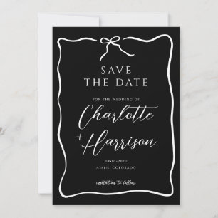 Reserve A Data Casamento de Fronteira de Script Whimsical