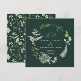 Reserve A Data Casamento de guião botânica moderna, elegante e ve