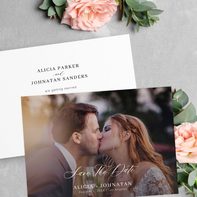 Reserve A Data Casamento de guião fotográfico elegante (Criador carregado)