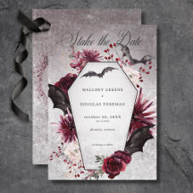 Casamento de Halloween Rustic Black & Burgundy