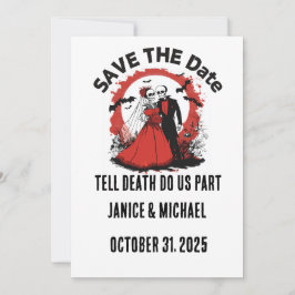 Reserve A Data Casamento de Halloween Salvar a Data