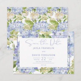 Reserve A Data Casamento de Hydrangea Branco Azul Periwinkle