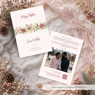 Reserve A Data Casamento de Inverno Cozy Pink Poinsettia TLW26