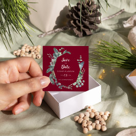 Reserve A Data Casamento De Inverno Greenery Burgundy Salvar A Da