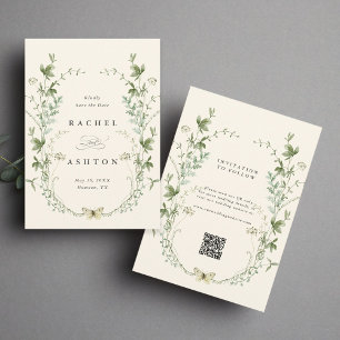 Reserve A Data Casamento de Ivory Elegant Watercolor
