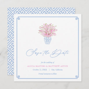 Reserve A Data Casamento de Jar Ginger Ginger, Balé Azul Elegante