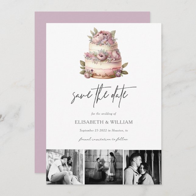 Reserve A Data Casamento de Jardim Guarde a Data QR Code (Frente/Verso)