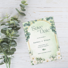 Reserve A Data Casamento de Jardim Verde Sálvia Eucalipto Botânic
