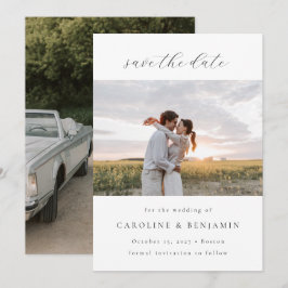 Reserve A Data Casamento de Letras Brancas Minimalistas Elegante 