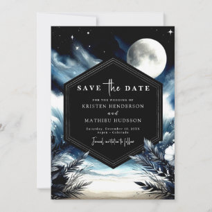 Reserve A Data Casamento de Lua de Chic Watercolor