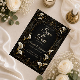 Reserve A Data Casamento de Luxo Gótico