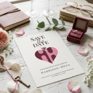 Reserve A Data Casamento de Luxo Romântico HH Monograma