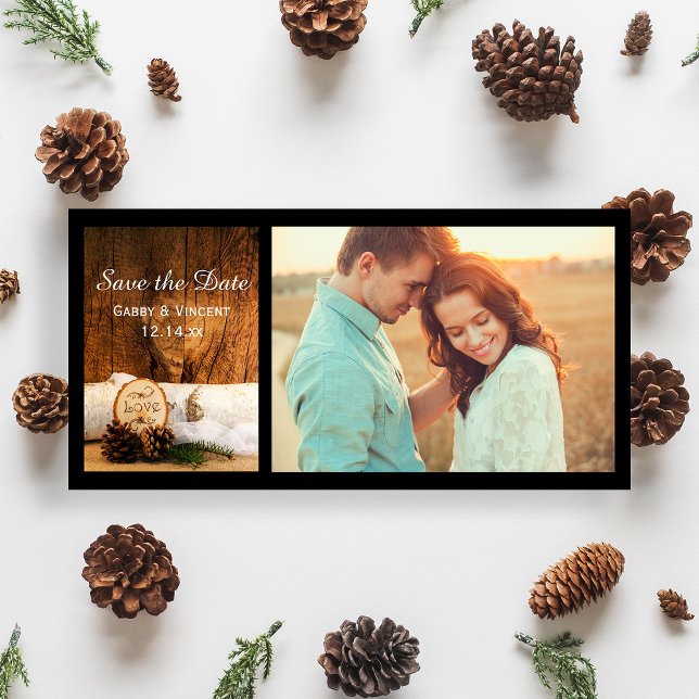 Reserve A Data Casamento de madeira com árvore de passarinho russ (Criador carregado)