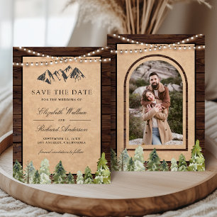 Reserve A Data Casamento de Madeira Rústica na Floresta da Montan