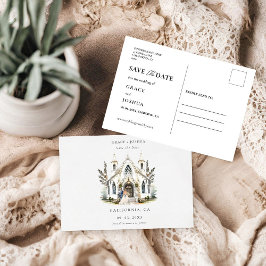 Reserve A Data Casamento de Maneira de Local de Watercolor da Igr