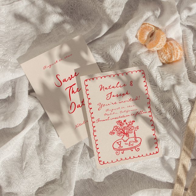 Reserve A Data Casamento De Mão Simples E Fofo. (Criador carregado)