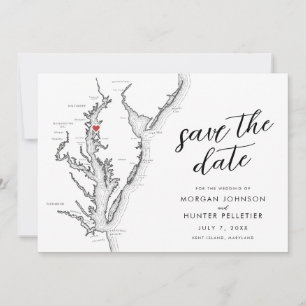 Reserve A Data Casamento de Mapa de Maryland em Kent Island
