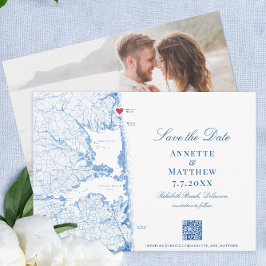 Reserve A Data Casamento de Marinho do Mapa Elegante Rehoboth Bea