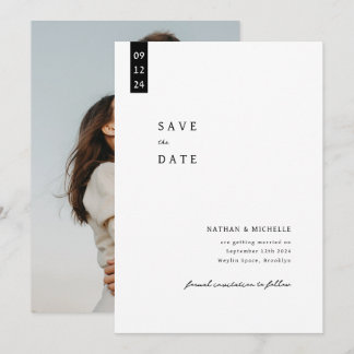 Reserve A Data Casamento de Monograma de Fotografia Simples de Sc
