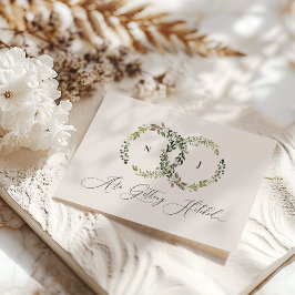 Reserve A Data Casamento de monograma floral com aquarela russa