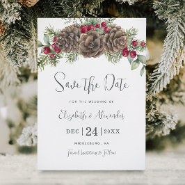 Reserve A Data Casamento de Natal com Pine Winter Berries